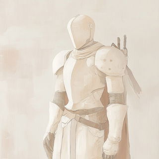 Aerographia style, Midjourney V6.1: concept art character design of retropunk steam knight