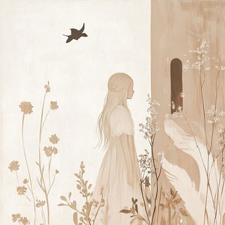 Aerographia style, Midjourney V6.1: retro fairy-tale illustration