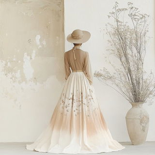 Aerographia style, Midjourney V6.1: haute-couture fashion outfit