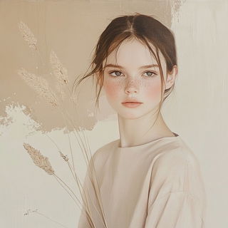 Aerographia style, Midjourney V6.1: photographic portrait of female protagonist