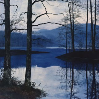 Theseus Current style, Midjourney V6.1: realistic landscape photograph of quiet dawn