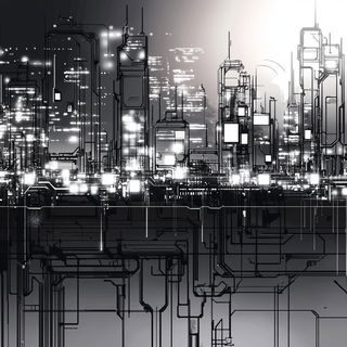 Crackle Iconica style, Midjourney V6.1: technical infrastructure blueprint schematics