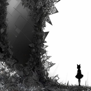 Diorama Solarism style, Midjourney V6.1: black-and-white manga comic strip