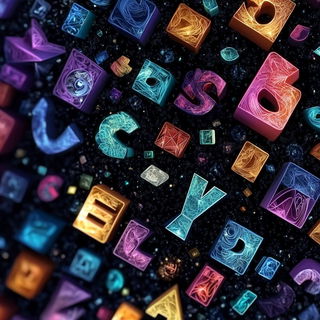 Diorama Solarism style, Midjourney V6.1: typographic composition with large letters