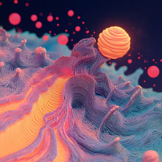 Floracryptics style, Midjourney V6.1: abstract 3D render