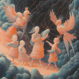 Floracryptics style, Midjourney V6.1: classical 18th-century oil painting
