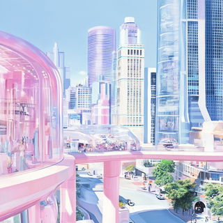Crimson Collision style, Midjourney V6.1: megacity with futuristic bioarchitecture