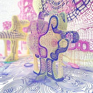 Sun Disk Pastoral style, Midjourney V6.1: abstract 3D render