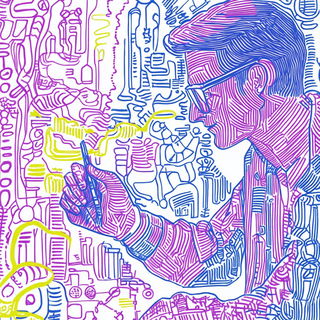 Sun Disk Pastoral style, Midjourney V6.1: editorial illustration for popular scientific magazine cover
