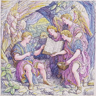 Sun Disk Pastoral style, Midjourney V6.1: classical 18th-century oil painting
