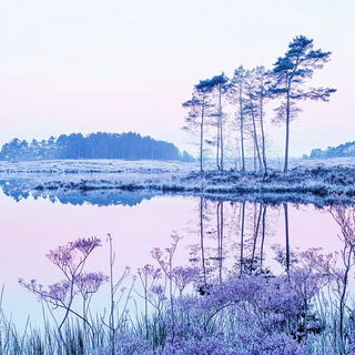Sun Disk Pastoral style, Midjourney V6.1: realistic landscape photograph of quiet dawn
