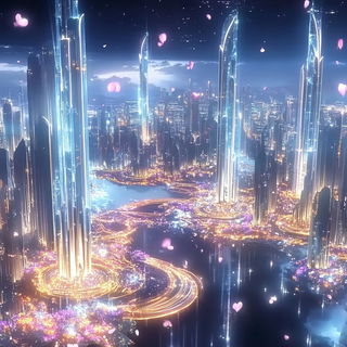 Misprint Riot style, Midjourney V6.1: megacity with futuristic bioarchitecture