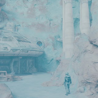 Trilobite Lightworks style, Midjourney V6.1: cinematic shot from sci-fi movie