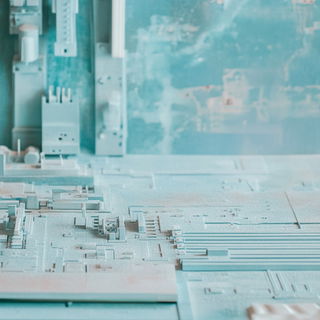 Trilobite Lightworks style, Midjourney V6.1: technical infrastructure blueprint schematics