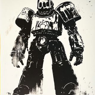 Stringwork Atlas style, Midjourney V6.1: concept art character design of retropunk steam knight