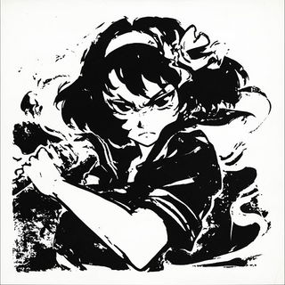 Stringwork Atlas style, Midjourney V6.1: black-and-white manga comic strip
