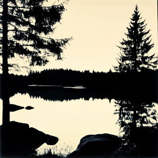 Stringwork Atlas style, Midjourney V6.1: realistic landscape photograph of quiet dawn