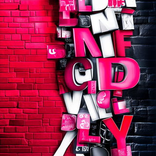 Aurora Letterwrights style, Midjourney V6.1: typographic composition with large letters