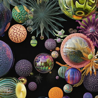 Ink Palm Registry style, Midjourney V6.1: abstract 3D render