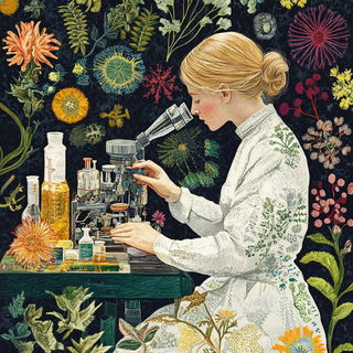 Ink Palm Registry style, Midjourney V6.1: editorial illustration for popular scientific magazine cover