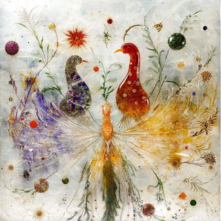 Basidiomata Beyond the Floodplain style, Midjourney V6.1: traditional folk art
