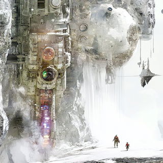 Basidiomata Beyond the Floodplain style, Midjourney V6.1: cinematic shot from sci-fi movie