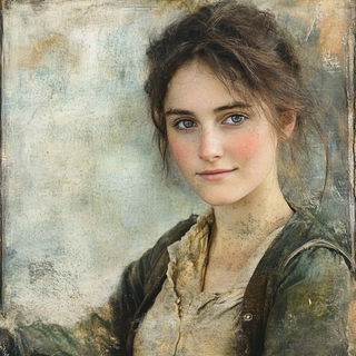 Sepiochemistry style, Midjourney V6.1: photographic portrait of female protagonist