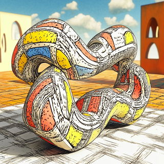 Vaporwild style, Midjourney V6.1: abstract 3D render