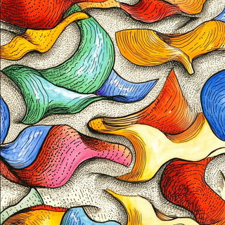 Vaporwild style, Midjourney V6.1: creative pattern composition