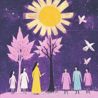Contourfall style, Midjourney V6.1: traditional folk art