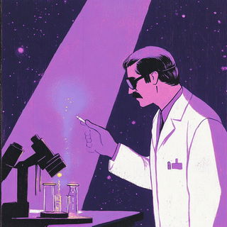 Contourfall style, Midjourney V6.1: editorial illustration for popular scientific magazine cover