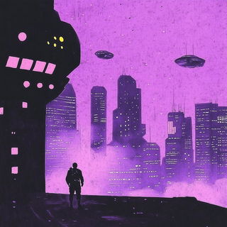 Contourfall style, Midjourney V6.1: cinematic shot from sci-fi movie