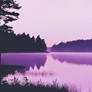 Contourfall style, Midjourney V6.1: realistic landscape photograph of quiet dawn