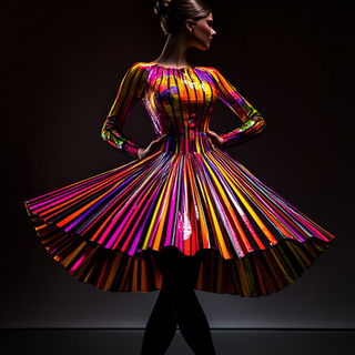 Magenta Perihelion style, Midjourney V6.1: haute-couture fashion outfit