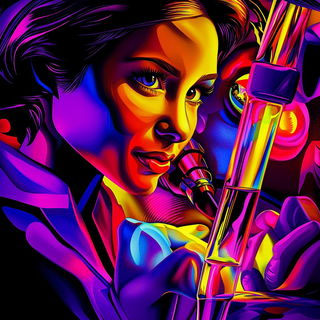 Magenta Perihelion style, Midjourney V6.1: editorial illustration for popular scientific magazine cover