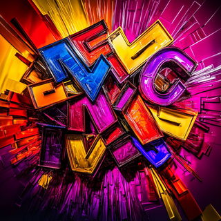 Magenta Perihelion style, Midjourney V6.1: typographic composition with large letters