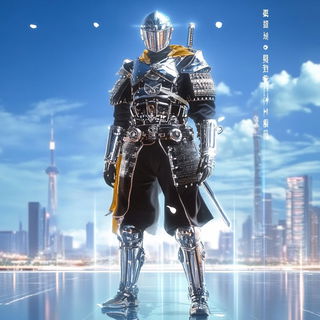 Crownfield Apparitions style, Midjourney V6.1: concept art character design of retropunk steam knight