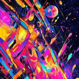 Prismasonry style, Midjourney V6.1: typographic composition with large letters
