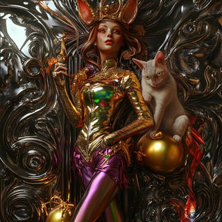 Sylvabaroque style, Midjourney V6.1: retro fairy-tale illustration