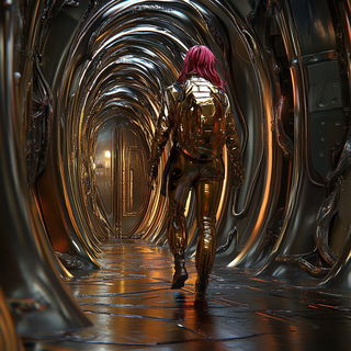 Sylvabaroque style, Midjourney V6.1: cinematic shot from sci-fi movie