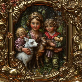 Sylvabaroque style, Midjourney V6.1: classical 18th-century oil painting