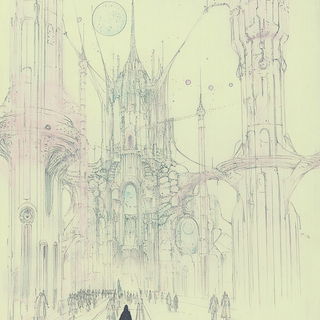 Velvetmarmor style, Midjourney V6.1: megacity with futuristic bioarchitecture