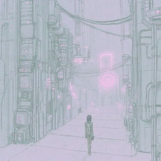 Velvetmarmor style, Midjourney V6.1: cinematic shot from sci-fi movie