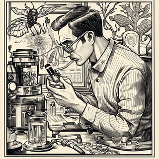 Celshade Panorism style, Midjourney V6.1: editorial illustration for popular scientific magazine cover