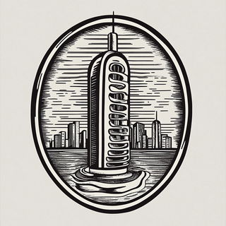 Celshade Panorism style, Midjourney V6.1: bold minimalist logo design for Istanbul city municipal services