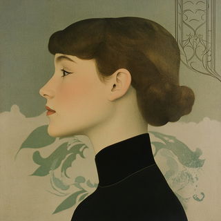 Noirmask style, Midjourney V6.1: photographic portrait of female protagonist