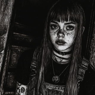 The Umbral Survey style, Midjourney V6.1: photographic portrait of female protagonist