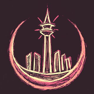 Muqarnas Cyanism style, Midjourney V6.1: bold minimalist logo design for Istanbul city municipal services
