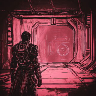 Muqarnas Cyanism style, Midjourney V6.1: cinematic shot from sci-fi movie