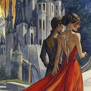 Stipplorama style, Midjourney V6.1: retro fairy-tale illustration